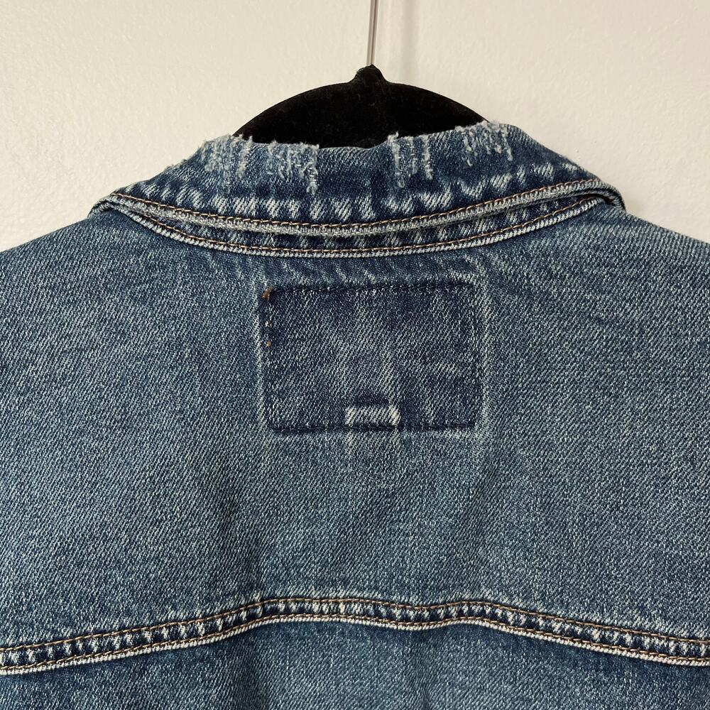American Eagle Mens Distressed Denim Jacket Mens Small Casual Streetwear - Picture 10 of 14